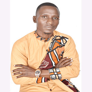 Papa OJ, talented Gospel artist performing a live praise and worship song with passion and energy