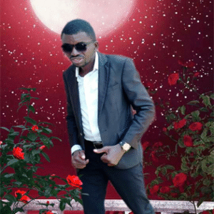 Flying Angel promotional photo featuring the artist and cover artwork for inspirational gospel songs