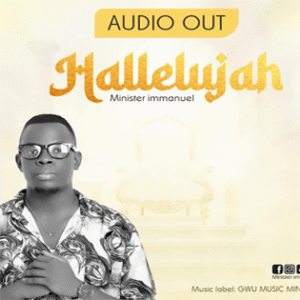 Minister Immanuel worshipping with hands raised, symbolizing God's power and presence in the gospel song Halleluya