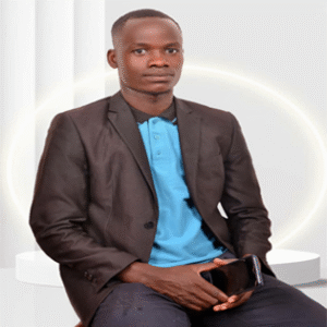 Emma Praise, Ugandan gospel artist, in worship attire with a joyful expression